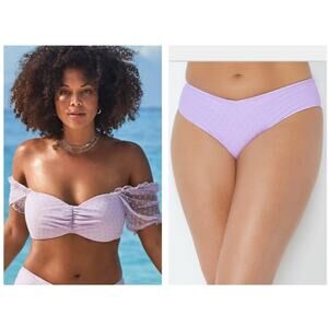 GABIFRESH X SWIMSUITS FOR ALL MESH OVERLAY LILAC BIKINI 16-/18/E/F PLUS